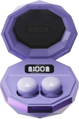 RISOKEYS - Sleep Earbuds, Mini Earbuds for Sleeping, Side Sleep Wireless Headphones, 8Hrs Single Charge, Comfortable Fit - Purple