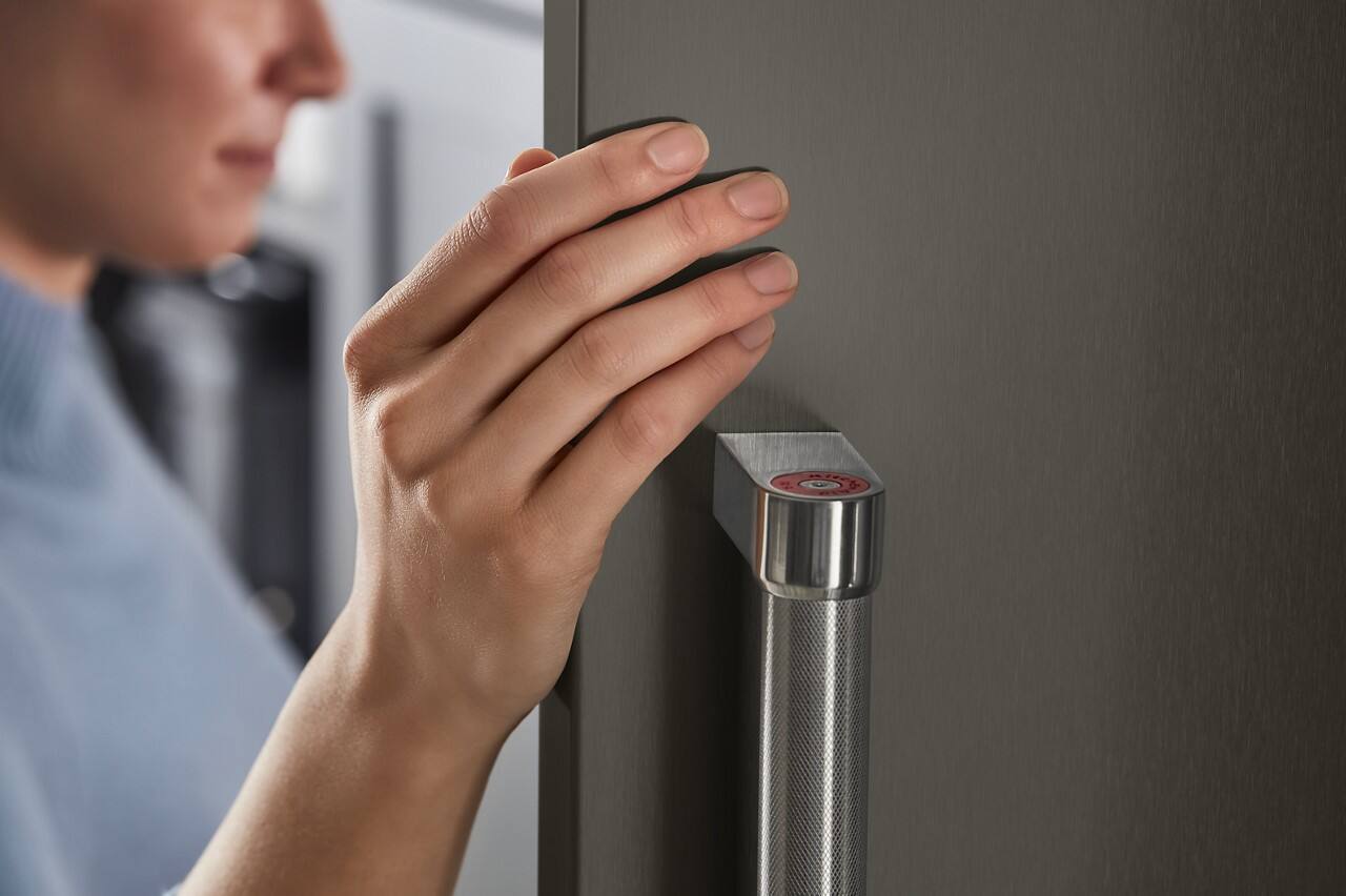 Alt View 3. KitchenAid - 30 Cu. Ft. Side-by-Side Refrigerator with Under-Shelf Prep Zone - Black Stainless Steel with PrintShield Finish.