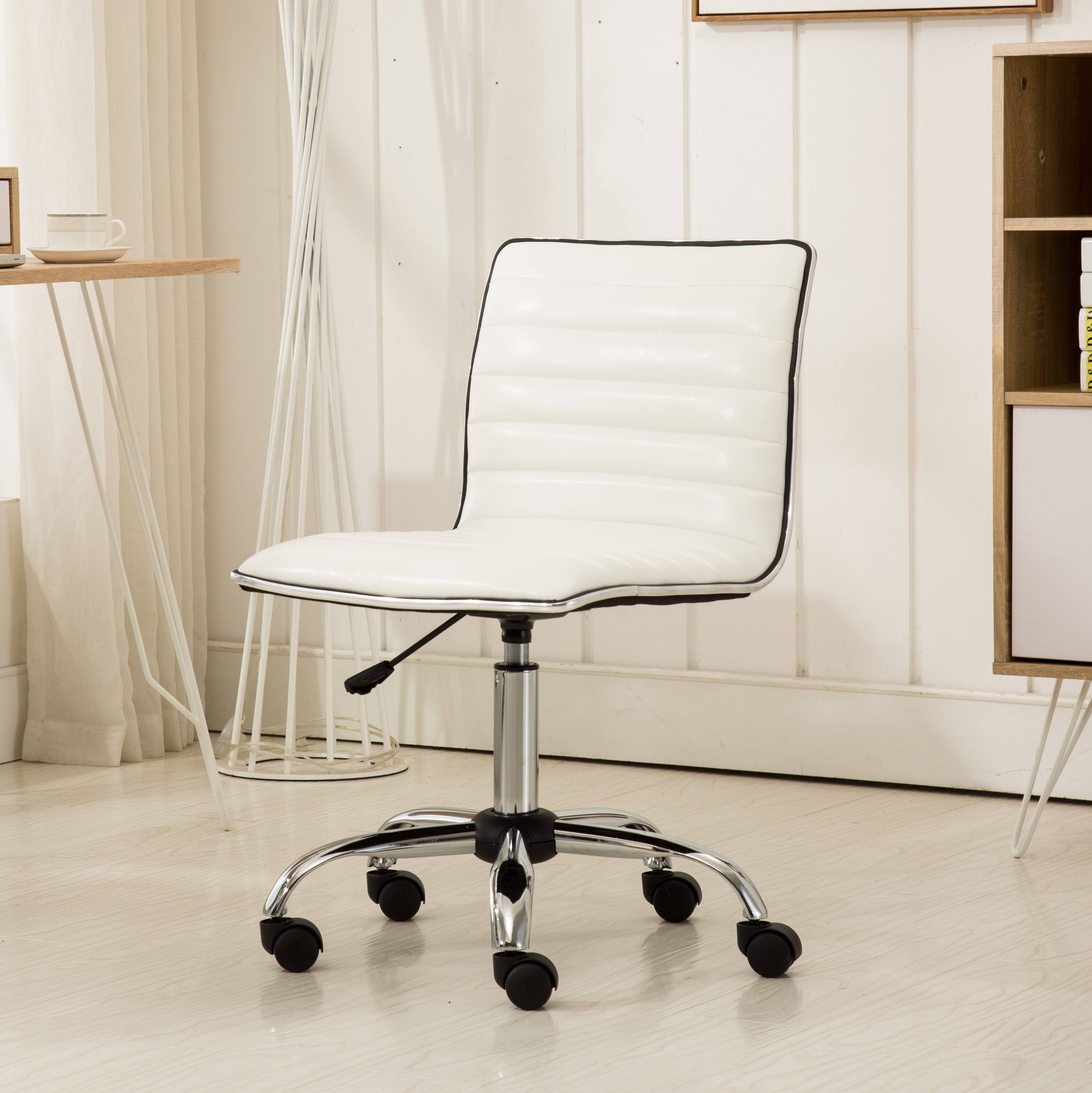 Angle. Spaco - Spaco Adjustable Air Lift Office Chair, for Home Office - White.