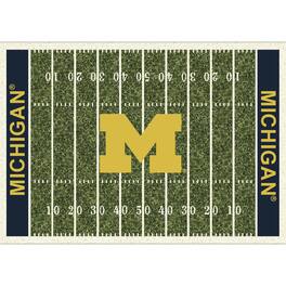 Imperial - Michigan Wolverines 7'8'' x 10'9'' Home Field Rug - Black