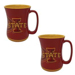 Indigo Falls - Iowa State Cyclones 16oz. Sculpted Barista Mug Two-Pack - White