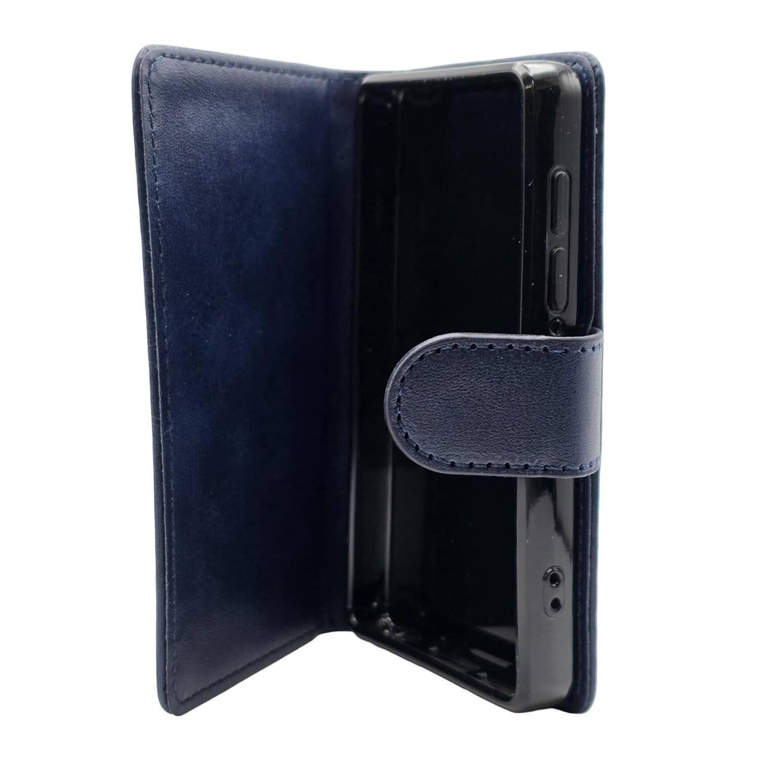 Left. Samvix - Samvix Leather Book Case for Q6 Music Player (Blue).