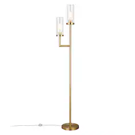 Hudson&Canal - Basso Floor Lamp - Brass