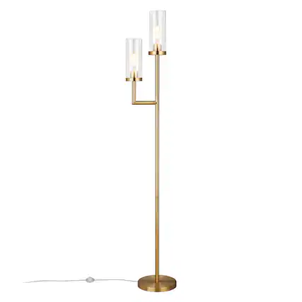 Front. Hudson&Canal - Basso Floor Lamp - Brass.
