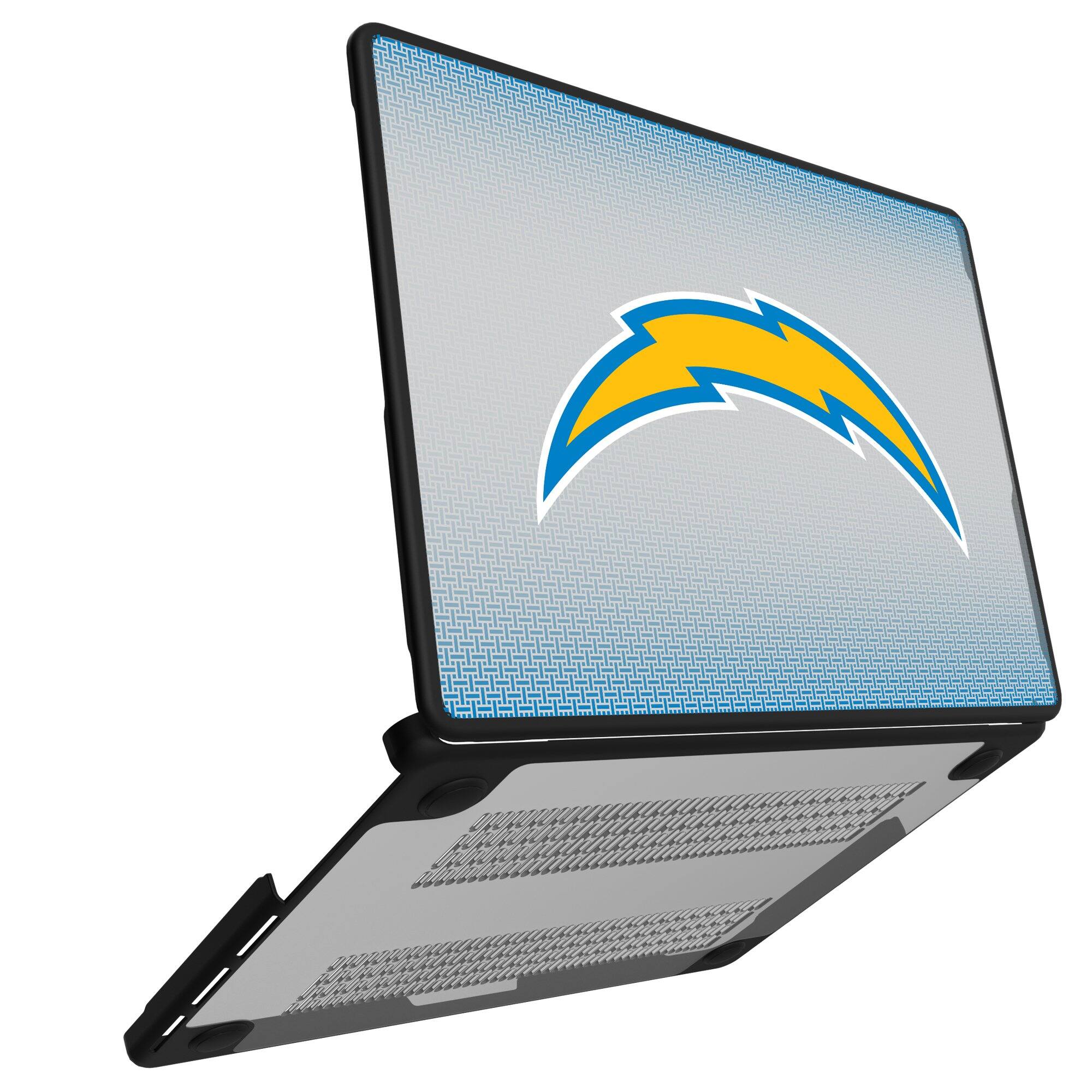 Alt View 1. Keyscaper - Los Angeles Chargers Linen MacBook Case - Pro 16 in - Multicolor.