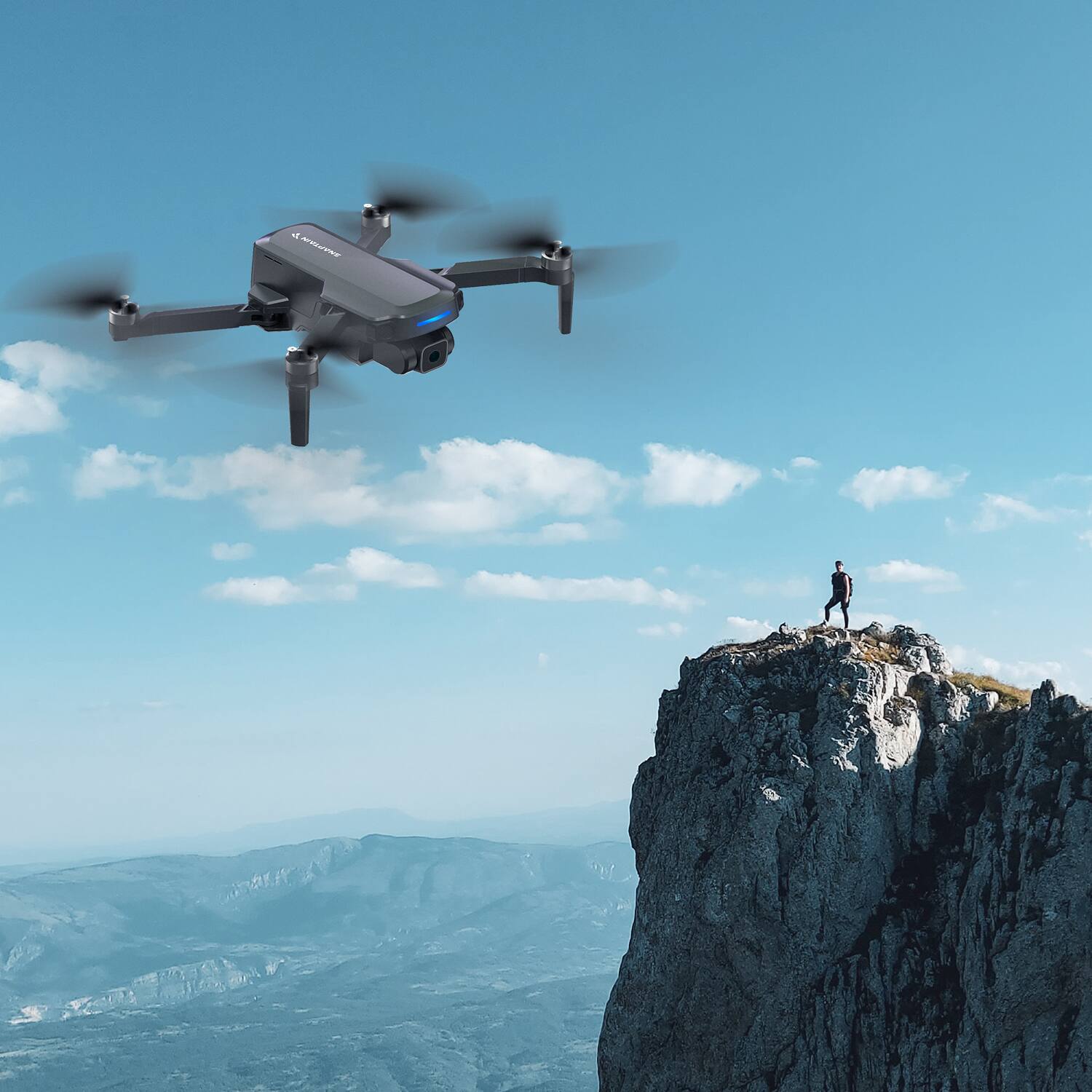 Alt View 4. Snaptain - Snaptain P30 GPS 4K Camera Drone for Adults with Remote Controller - Grey - Grey.