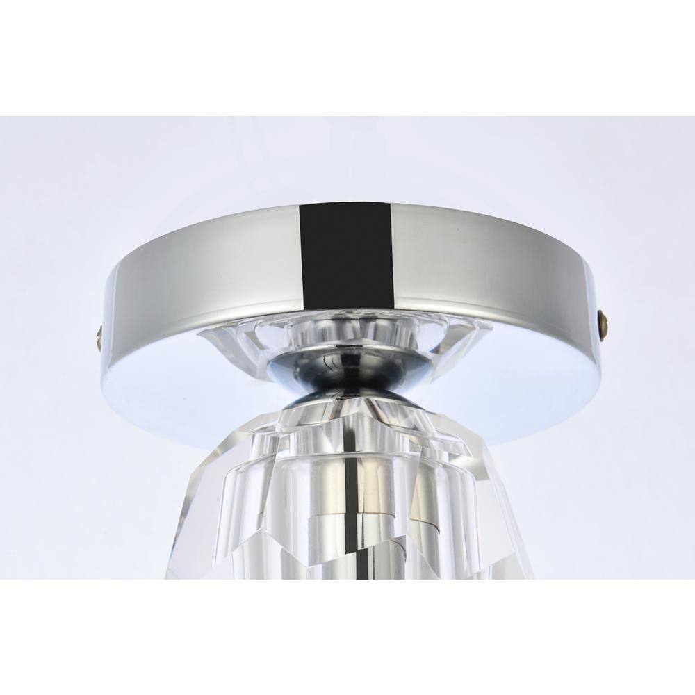 Alt View 1. Elegant Lighting - Eren 1 light chrome flush mount - Chrome.