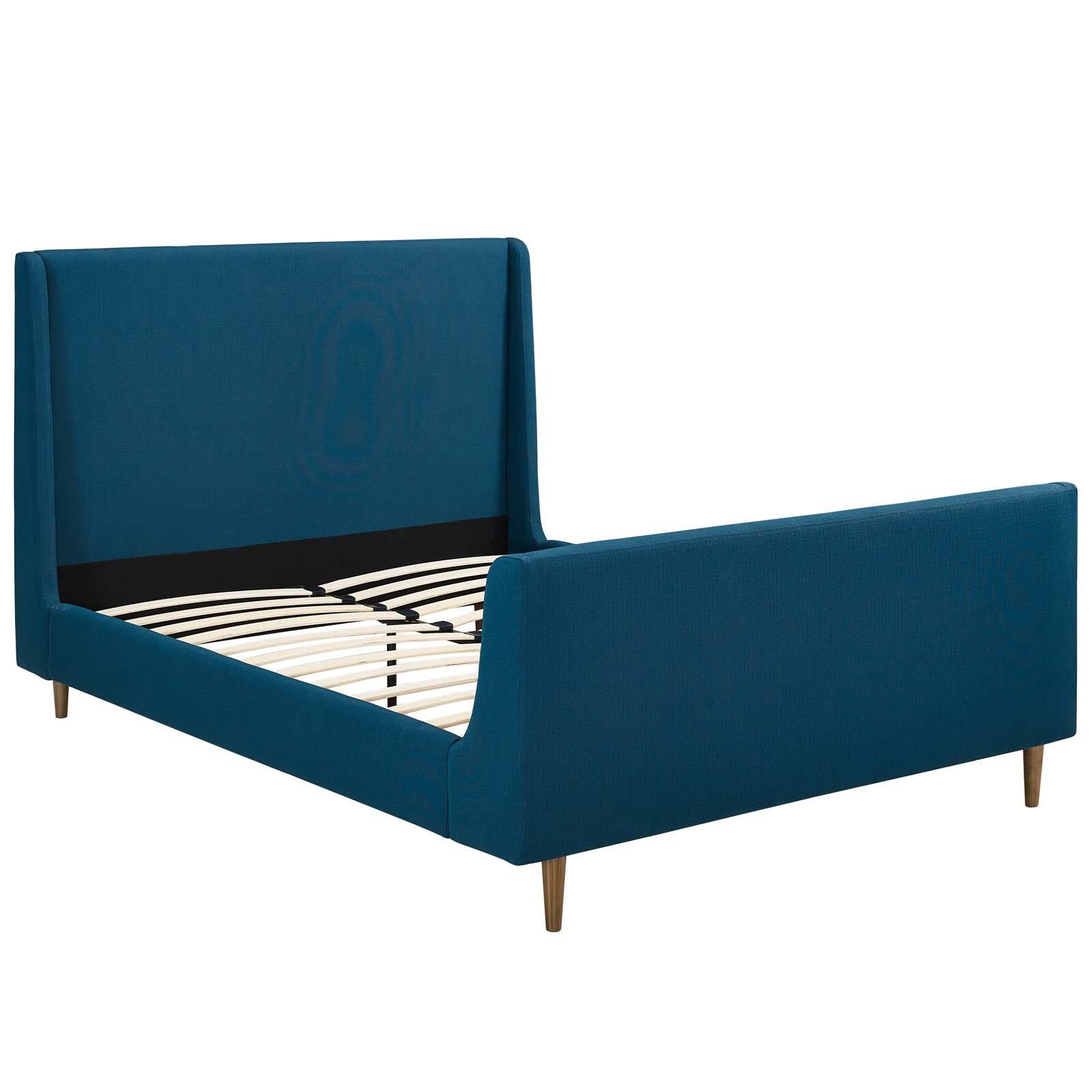 Left. Modway - Celine Channel Tufted Performance Velvet Twin Bed - Gray.
