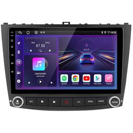 Junsun - 10" 8 Core 6+128GB Android 15 carplay For Lexus IS250 XE20 2005-2013 Car Stereo Radio GPS Navi Bluetooth WIFI RDS SWC FM - Black