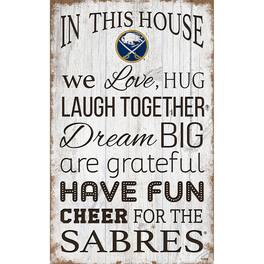 Fan Creations - Buffalo Sabres 11'' x 19'' Team In This House Sign - Multicolor