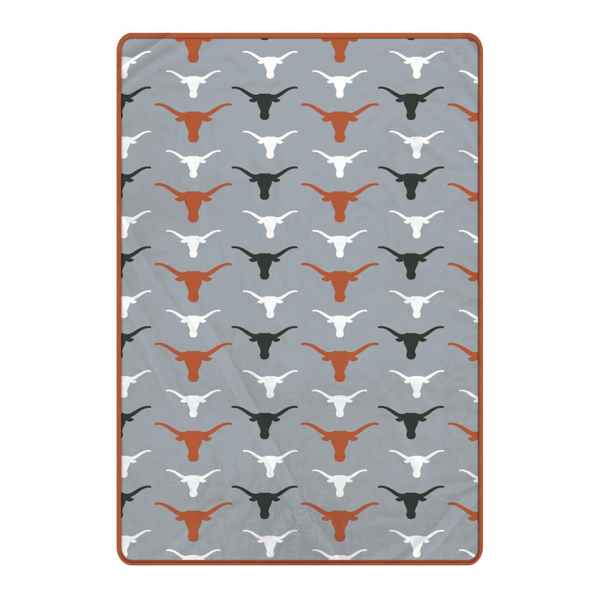 Front. Pegasus - Texas Longhorns 66" x 95" Oversized Logo Roll Ultra Cozy Blanket - Multicolor.