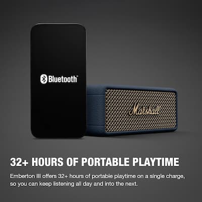 Marshall Emberton III Portable Bluetooth Speaker with Rugged Marshall Emberton III Portable Bluetooth Speaker with Rugged