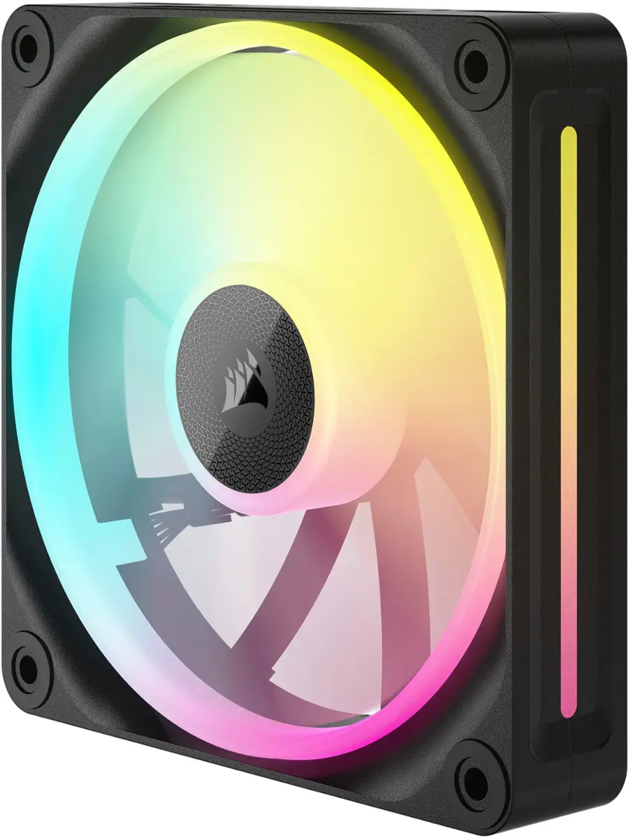 Alt View 17. CORSAIR - CUE LINK LX120 RGB 120mm PWM Fans Starter Kit (3-pack) - Black.