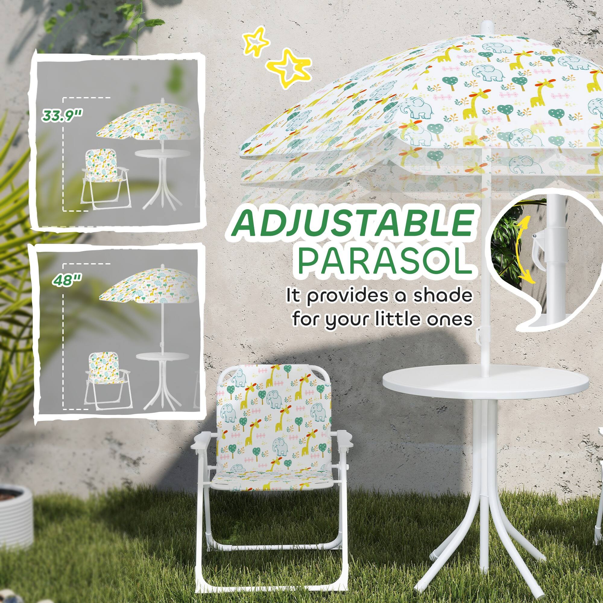 33.9" 48" ADJUSTABLE PARASOL  
It provides a shade for your little ones