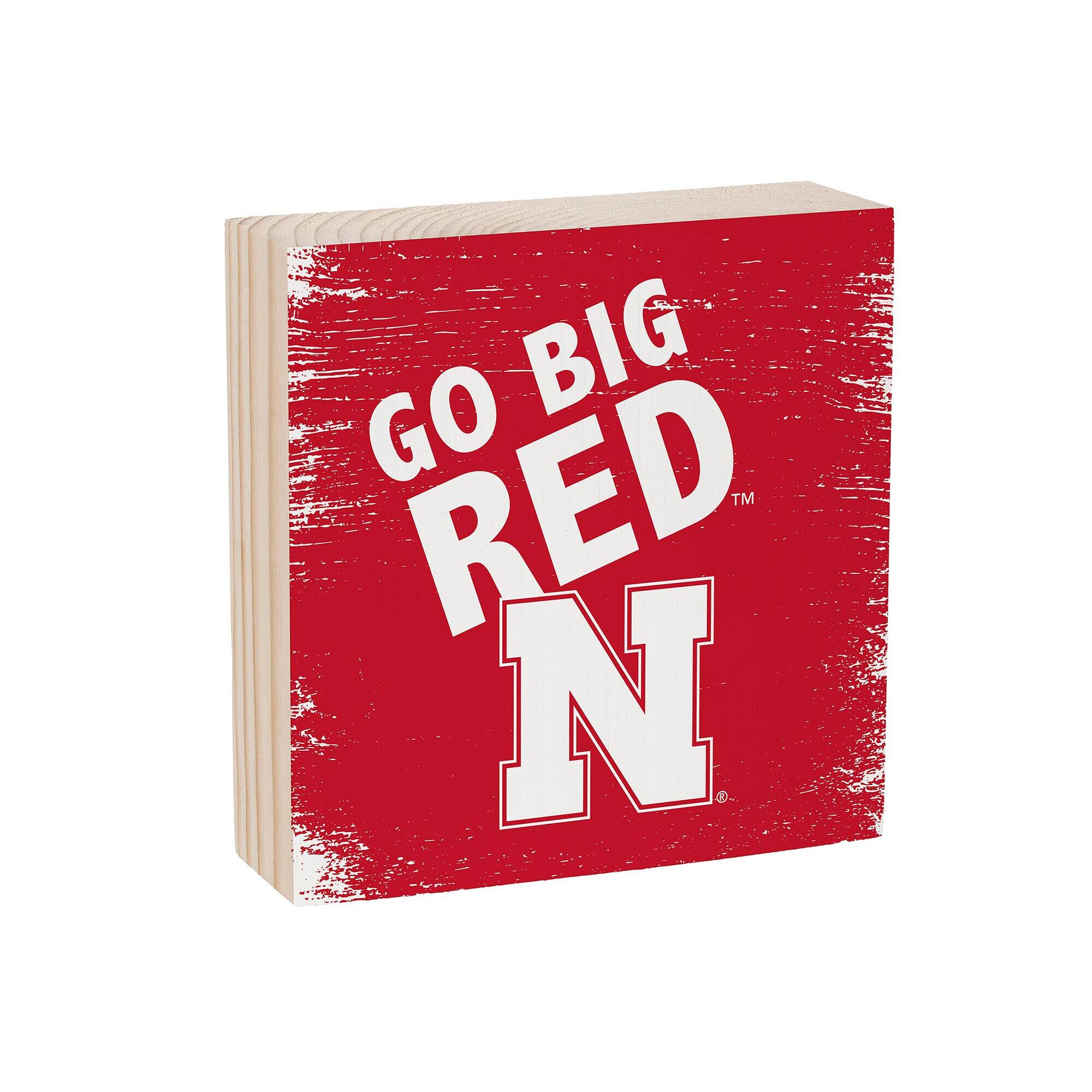 Evergreen Enterprises Nebraska Huskers 6" Square Fan Chant Wood Block ...