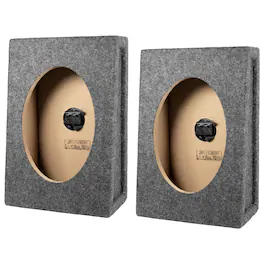 QPower - 6x9 Inch Vertical Speaker Box Enclosure, 5/8" MDF Car Audio, 2 Pack - Charcoal