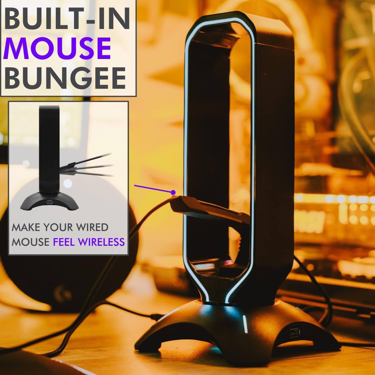 BUILT-IN MOUSE BUNGEE  
MAKE YOUR WIRED MOUSE FEEL WIRELESS
