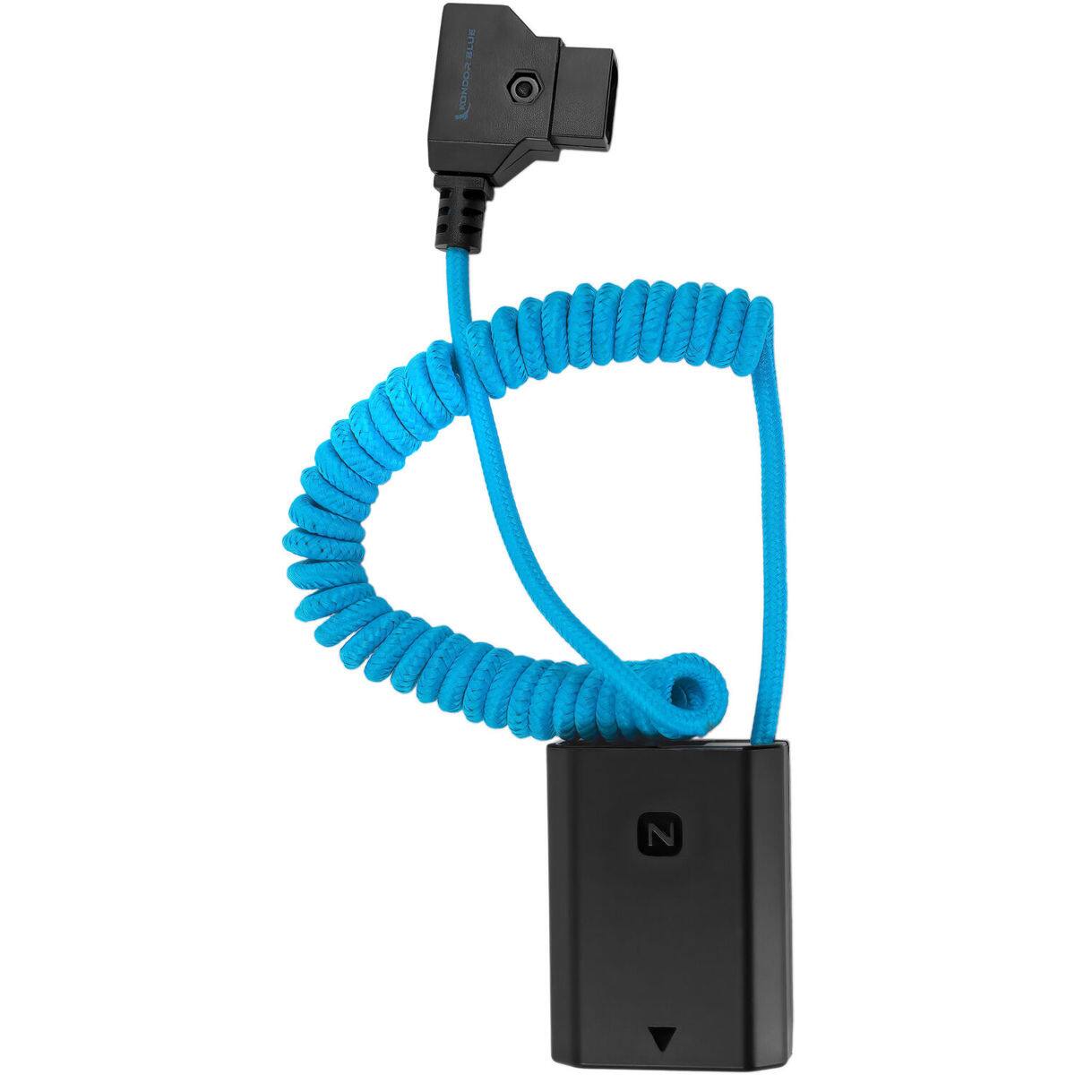 Alt View 3. Kondor Blue - Kondor Blue D-Tap to NP-FZ100 Coil Dummy Battery Cable for a7SIII/a7IV,Blue - Blue.