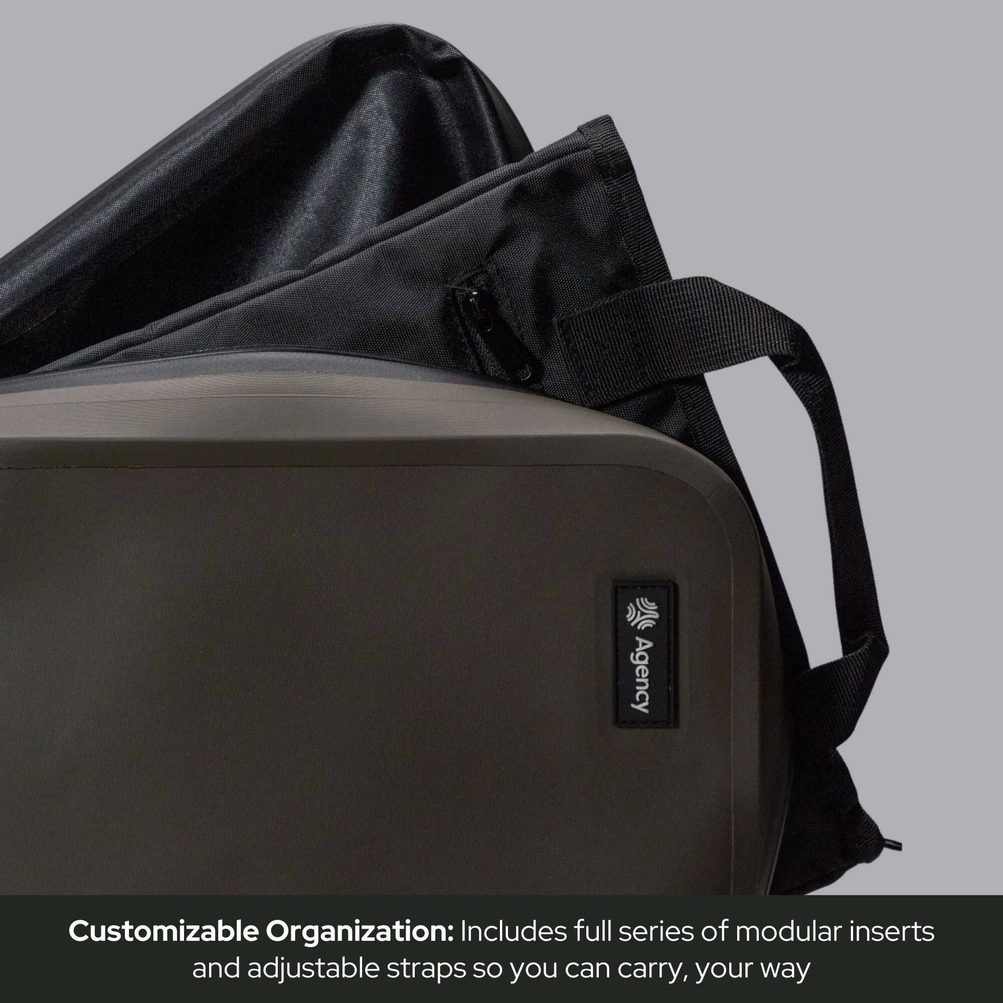 Agency Customizable Organization: Includes full series of modular inserts and adjustable straps so you can carry, your way