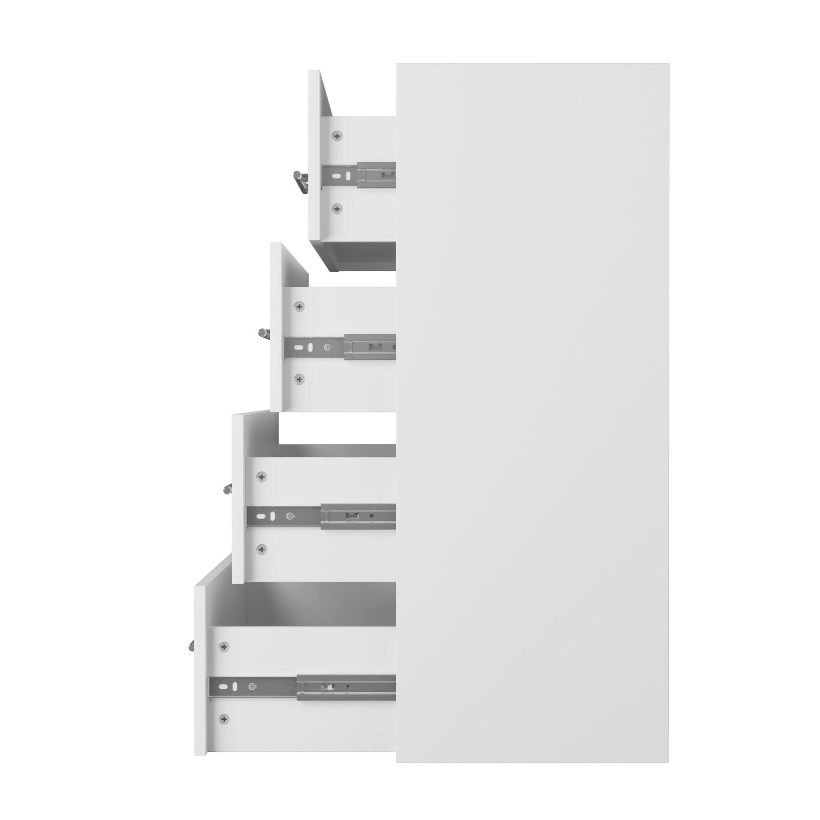 Angle. LOVMOR - LOVMOR 25.5 in White Modular Closet System Unit-Customizable Wall Mounted Walk-In Closets for Bedroom or Walk-in Closet - White.