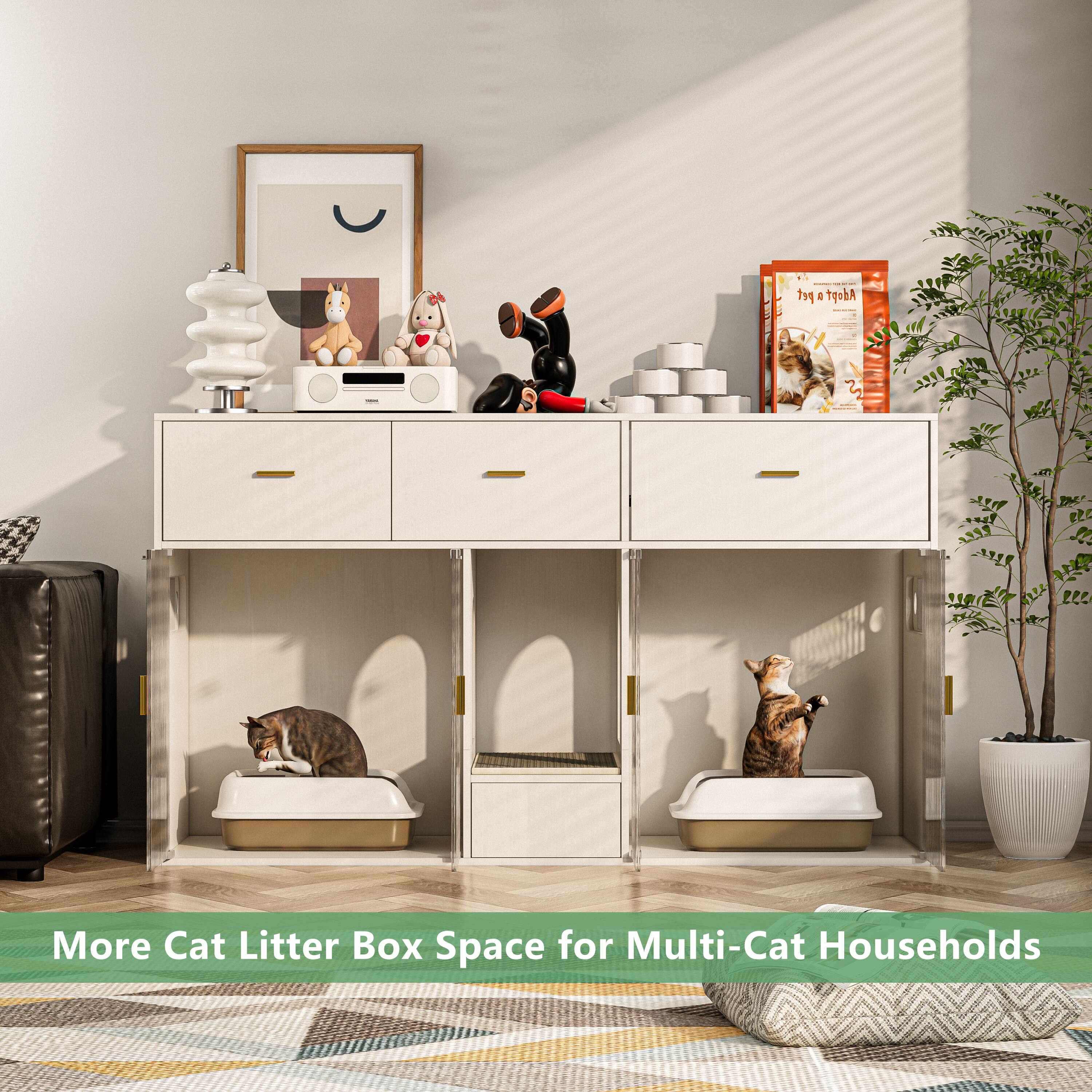 More Cat Litter Box Space for Multi-Cat Households