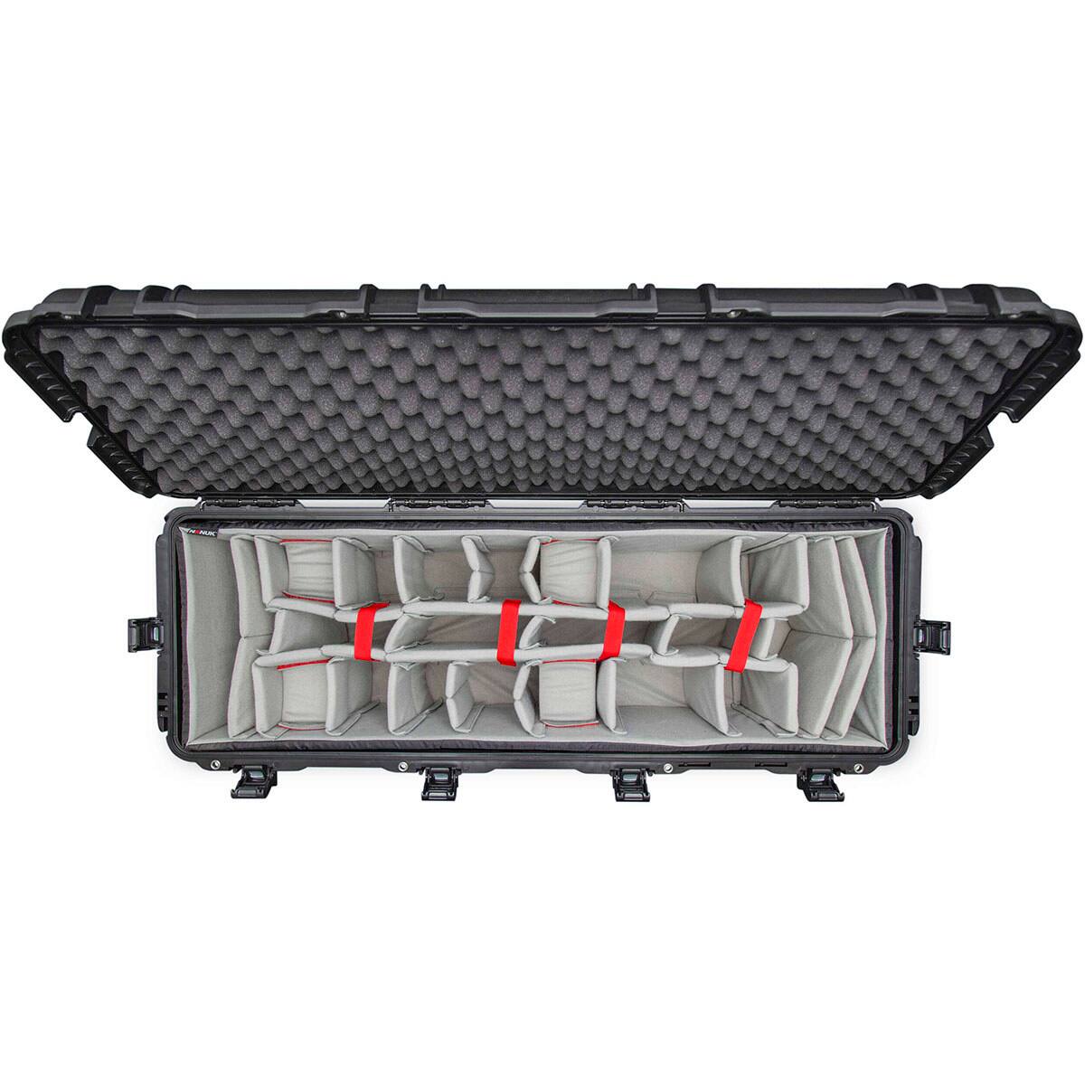 Alt View 4. NANUK - Nanuk 988 Wheeled Waterproof Hard Case with Padded Divider, Black.