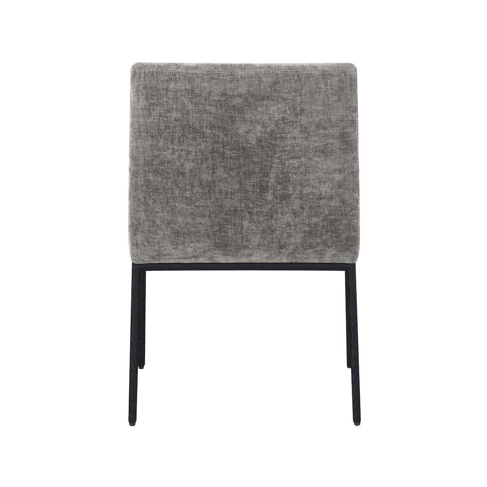 Alt View 4. Meridian Furniture - Reeves Grey Chenille Fabric Dining Chair, Set of 2 - Grey.
