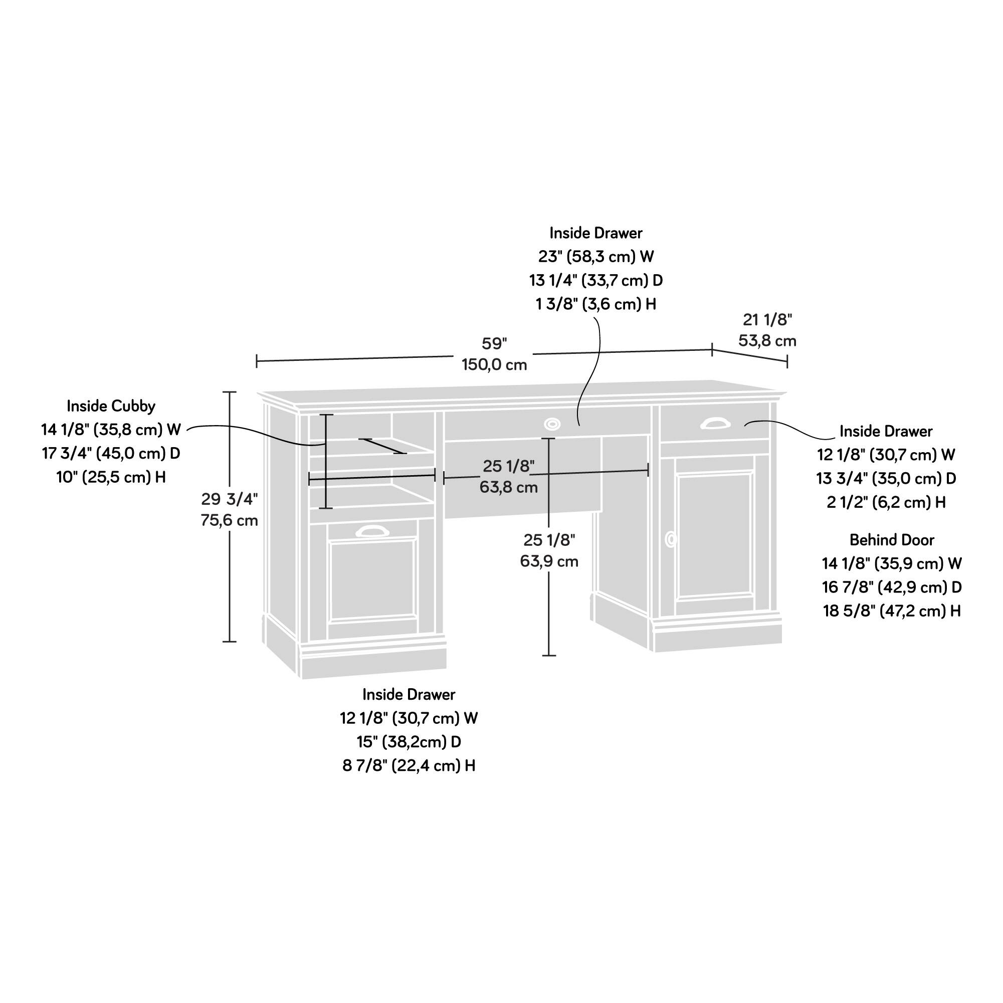 Alt View 14. Sauder - Cottage Road Collection 3-Shelf Bookcase - Mystic Oak.