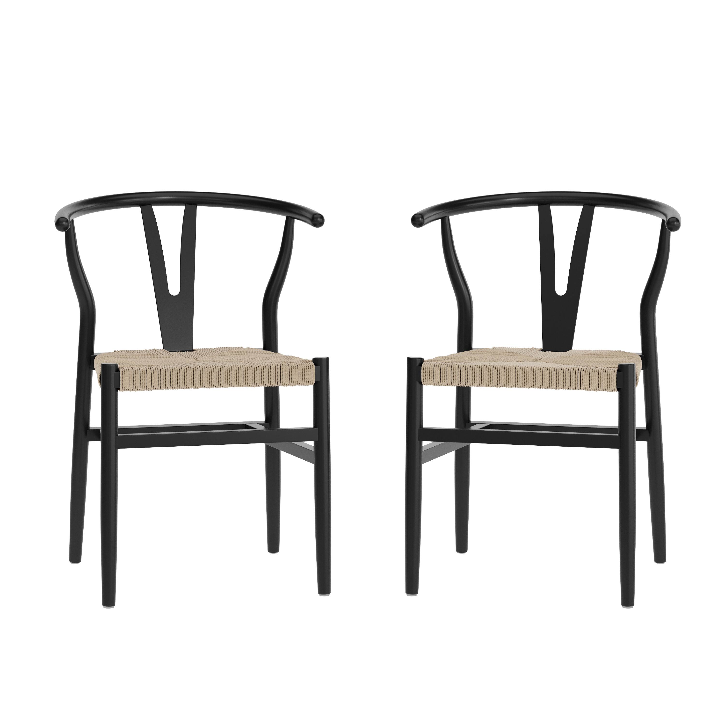 Black Frame/Natural Seat