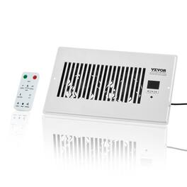 VEVOR - Register Booster Fan, Quiet Vent Booster Fan Fits 6 x 10 inch Holes, with Remote Control and Thermostat Control - White