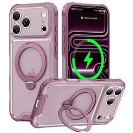 UUCOVER - Magnetic Case for Apple iPhone 18 Pro Max,Shockproof TPU+PC Matte Ring Holder Stand Case Compatible with MagSafe Cover - Winered