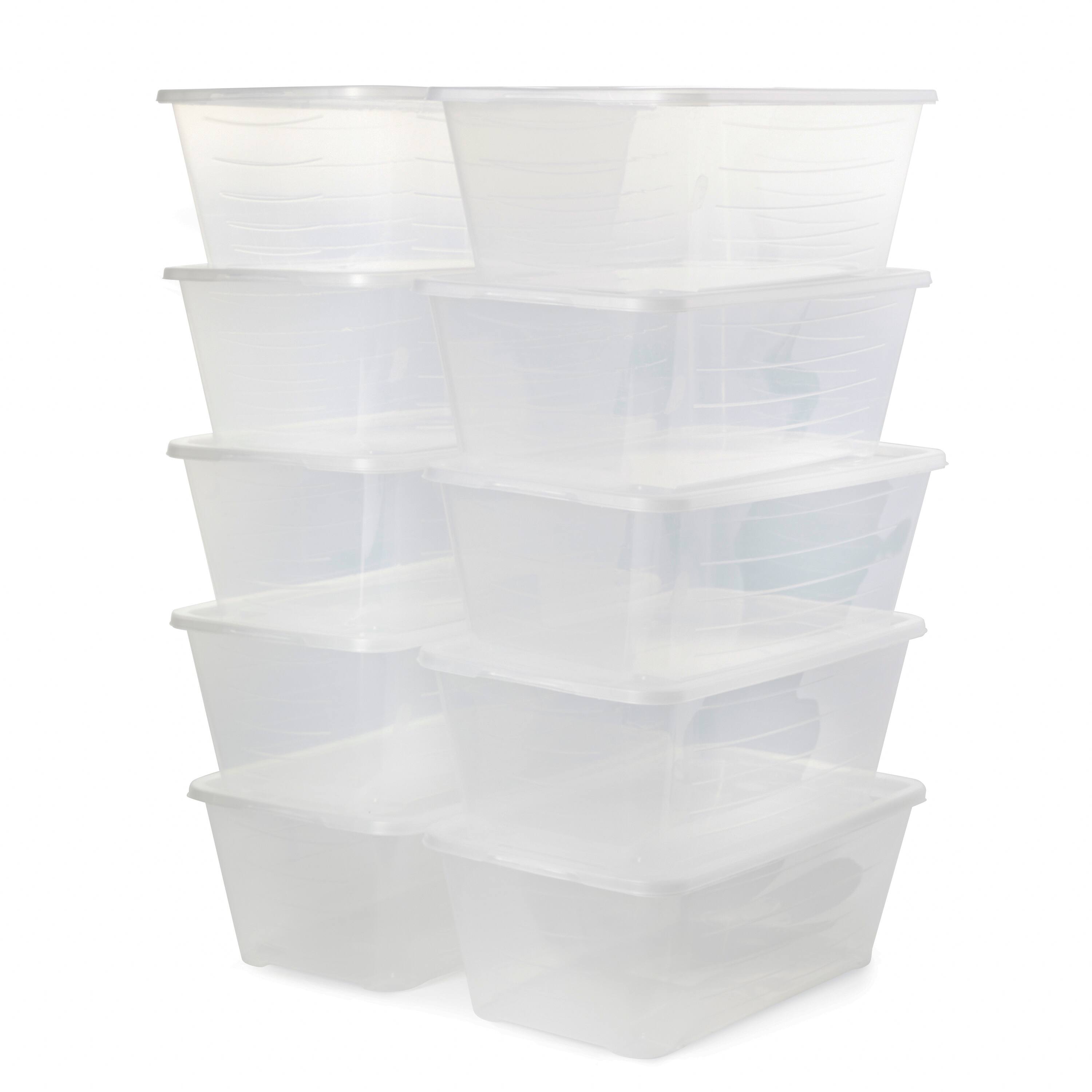Alt View 1. Life Story - Life Story 6L Shoe and Closet Storage Box Stacking Containers, Clear (30 Pack) - Clear.