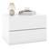 Front. Costway - 1 PCS Floating Nightstand with Drawer Storage Modern Floating Bedroom Shelf - White.