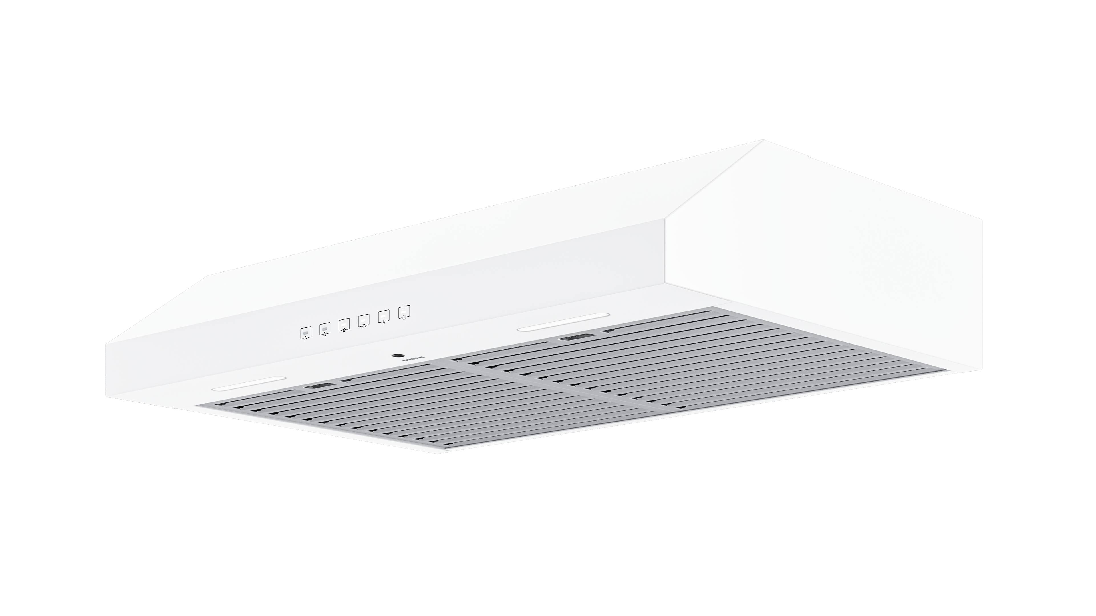 Left. Broan - Glacier 30-Inch 490 MAX Blower CFM 1.0 Sones White Range Hood - White.