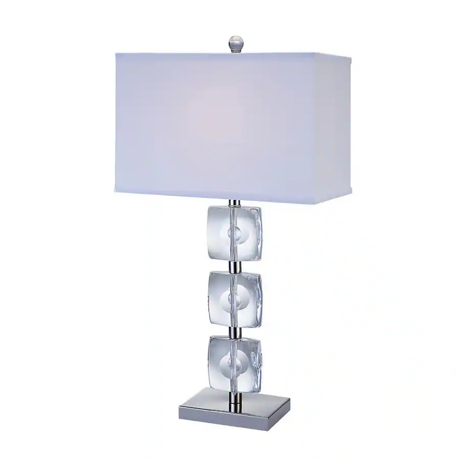 Small Rectangle Light Switch Manhattan Lane 28 Inch Table Lamp, Crystal Stand, Rectangular Shade ...