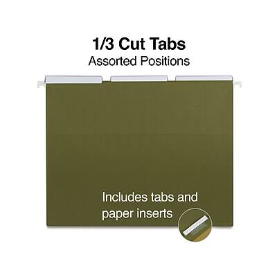 1/3 Cut Tabs  
Assorted Positions  

Includes tabs and paper inserts