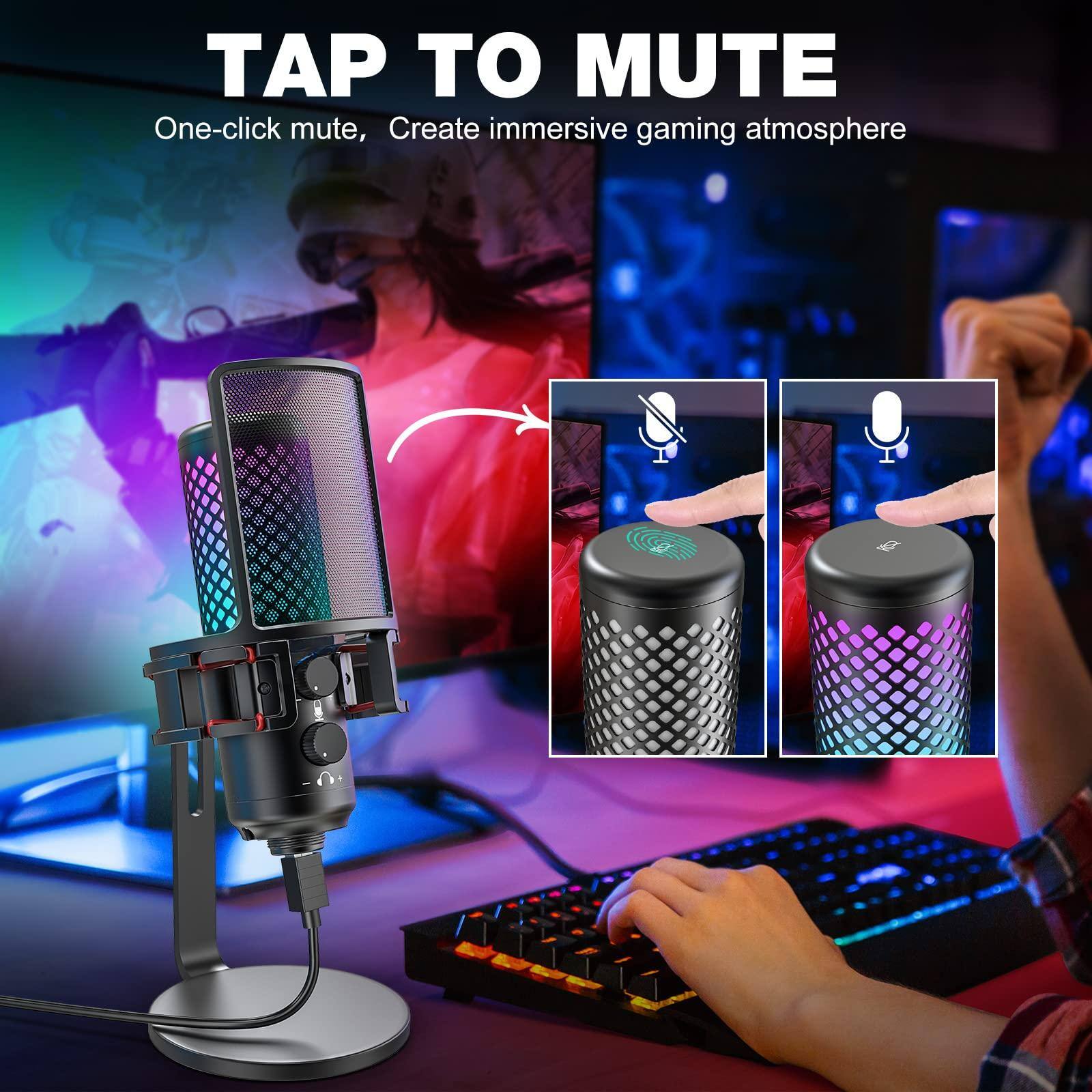 TAP TO MUTE  
One-click mute, Create immersive gaming atmosphere