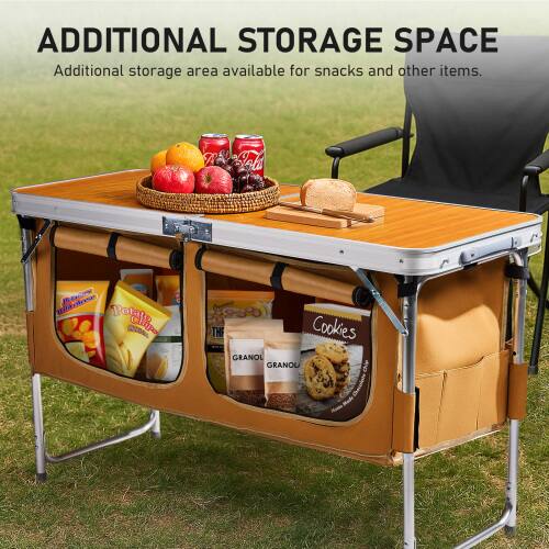 ADDITIONAL STORAGE SPACE  
Additional storage area available for snacks and other items.  

Yata witichres Polatoors rines aaa Potato CON Chif a Ovsoe 9%) THE Cookies GRANOL GRANOU  Checolate Made Meme