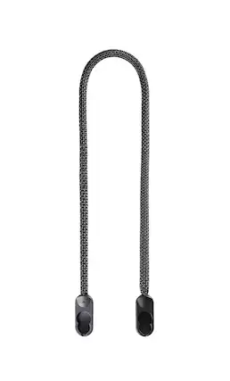 Front. Peak Design - Form Rope Camera Strap Neck Black - Black.