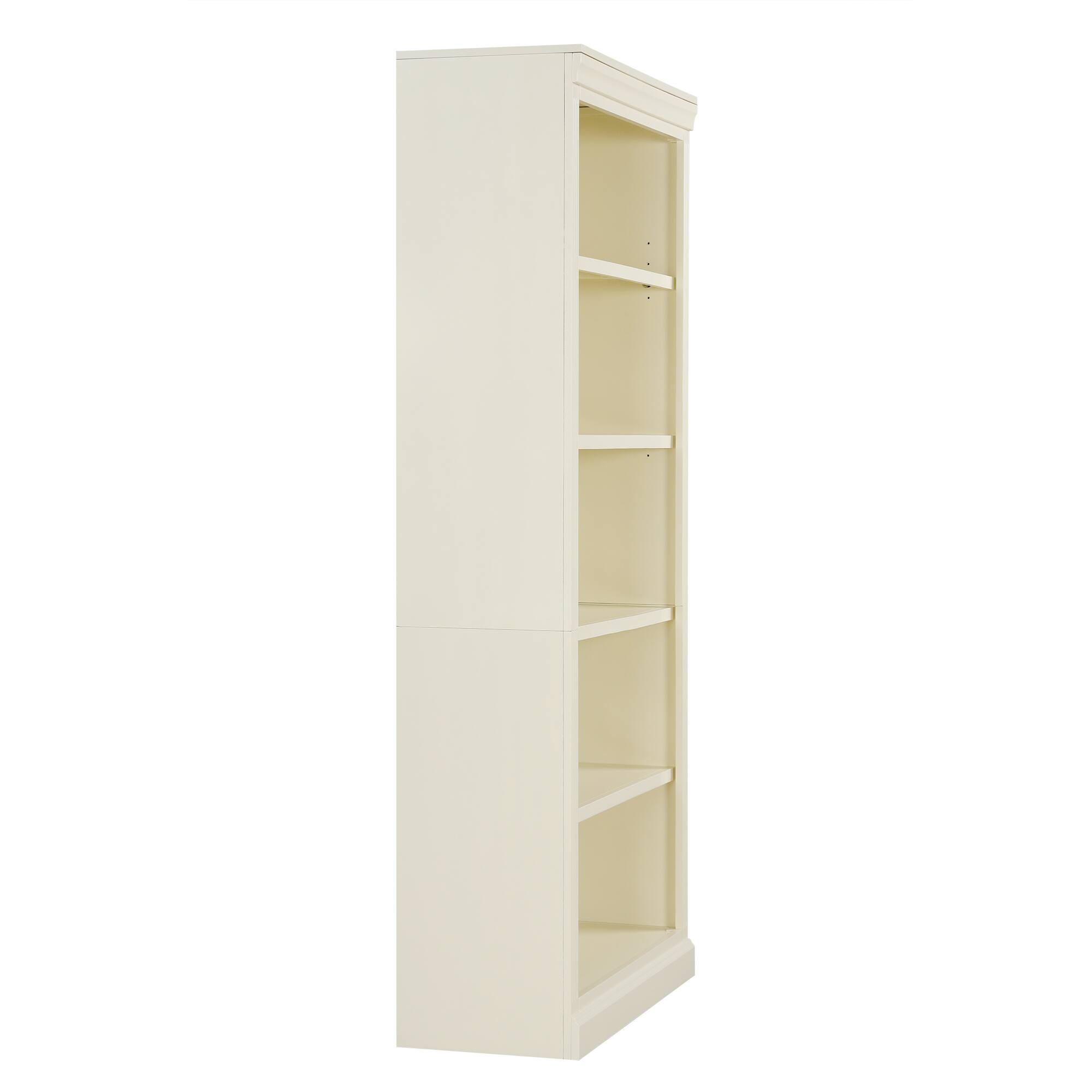Alt View 8. Tiramisubest - Tall Wood Bookcase with light strip,5-Tier Decor Bookshelves with Adjustable Shelves,Free Standing Storage Shelves,Beige - Beige+Cream,Beige+yellow.