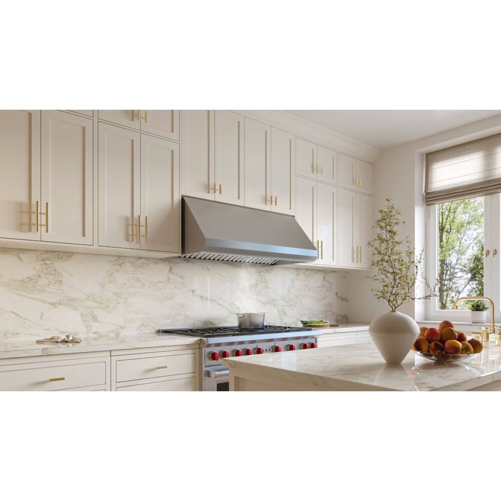 Alt View 7. Broan - Broan 1260 Max Blower 42-Inch Canopy Range Hood - Stainless Steel.