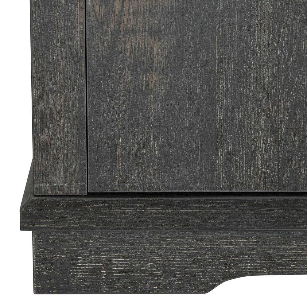 Alt View 7. Kadyn - Kadyn Console Table with LED Light, Wooden Storage Cabinet with Drawers and Doors for Entryway, Dark Wood Grain - Gray.