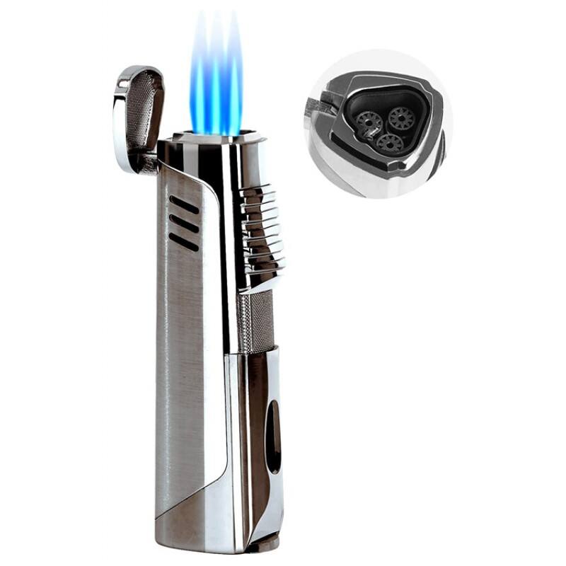 Angle. Prestige - The Pinnacle Torch Lighter (Silver) - Silver Finish.