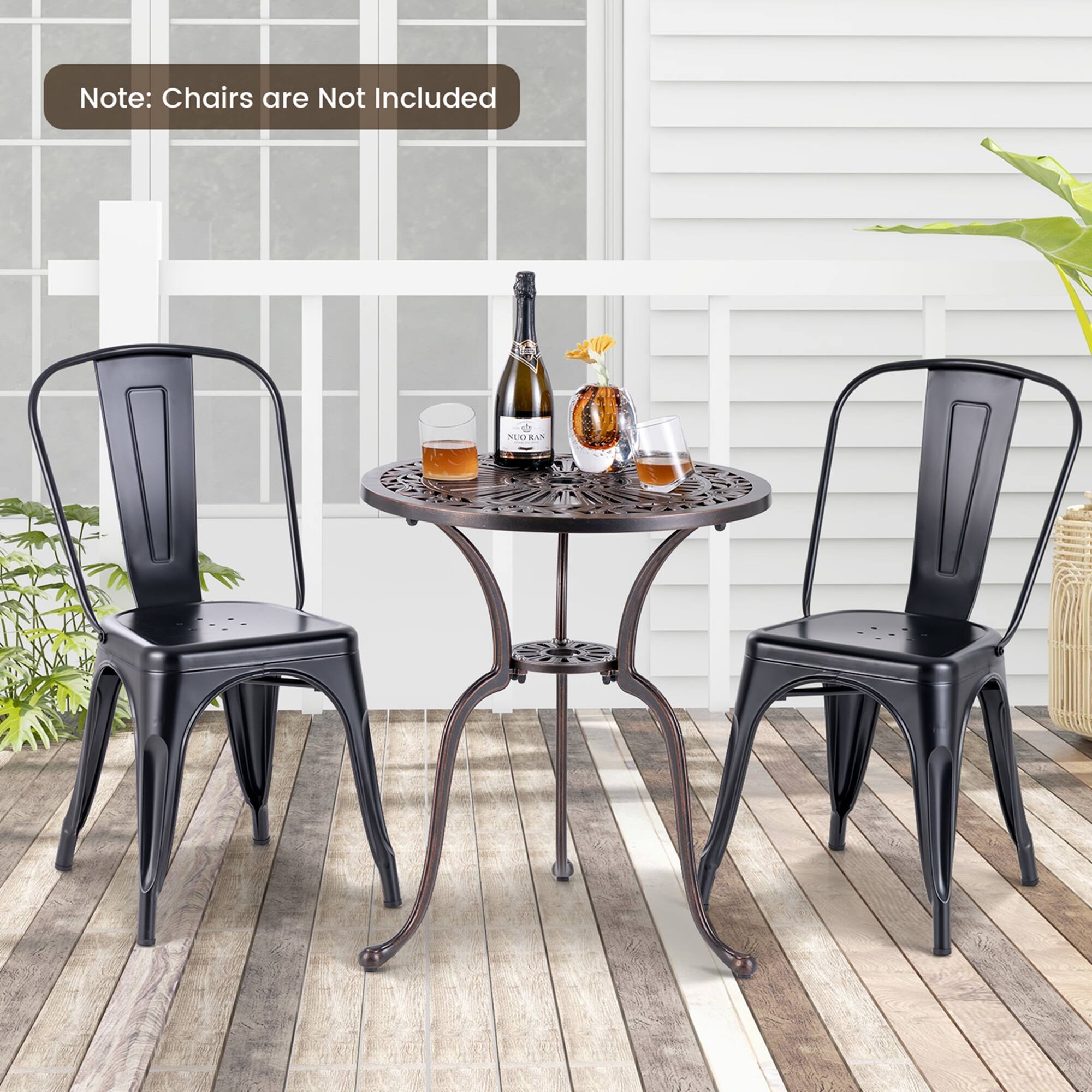 Note: Chairs are not included.