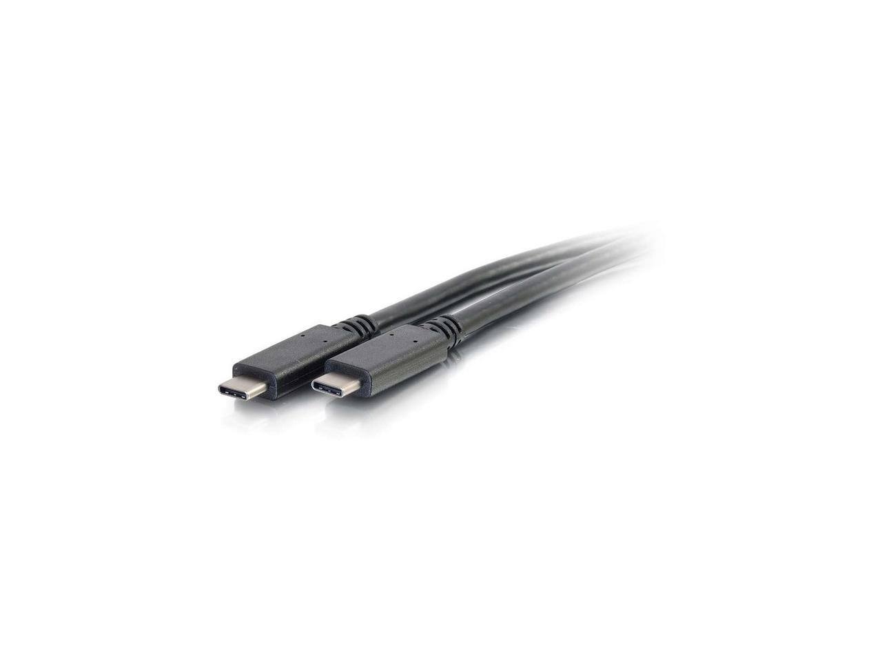 Alt View 4. Cables to Go - C2G 1M USB-C to USB-C 3.1 Cable USB Type-C Cable USB Type-C Cable - Black.