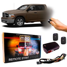 MPC - 1-Button Remote Start For 2009-2010 Dodge RAM 1500 - Gas/Diesel - Plug & Play - Black