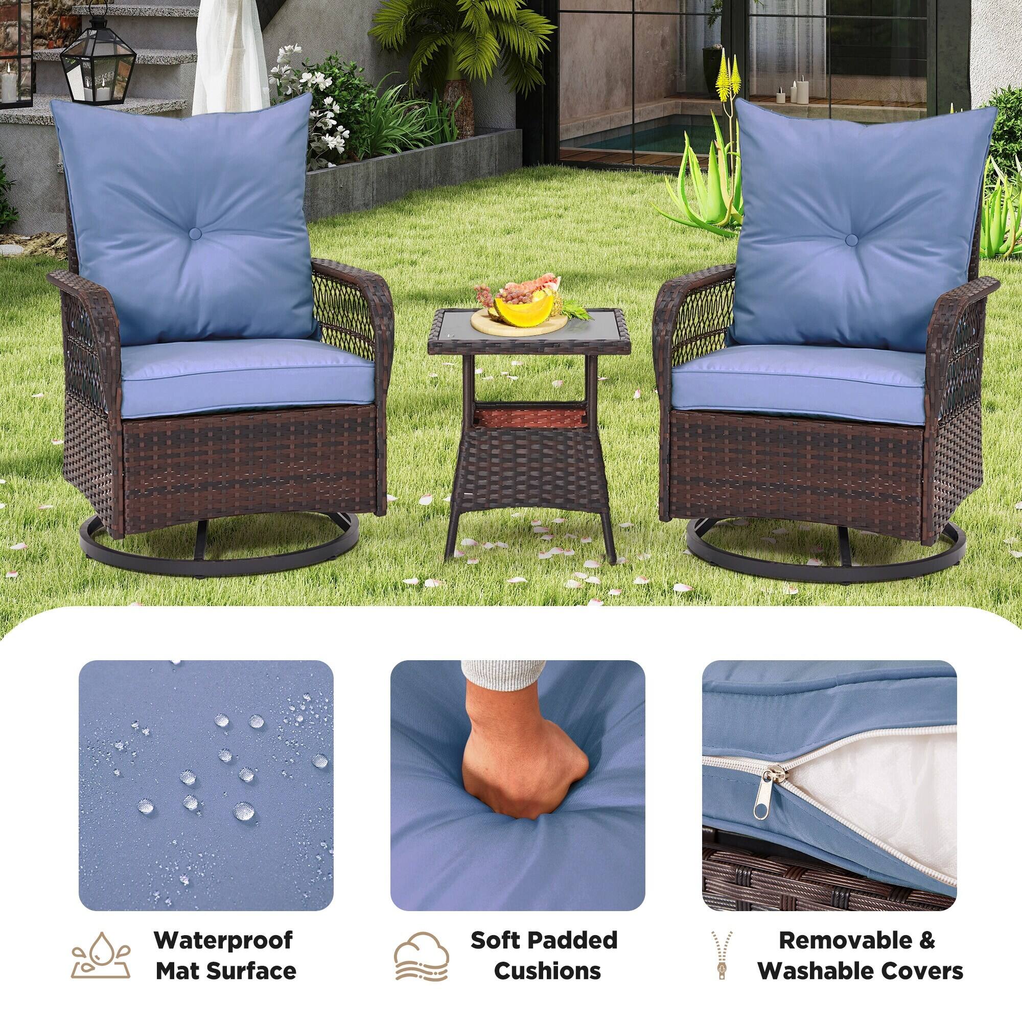 Waterproof Mat Surface  
Soft Padded Cushions  
Removable & Washable Covers