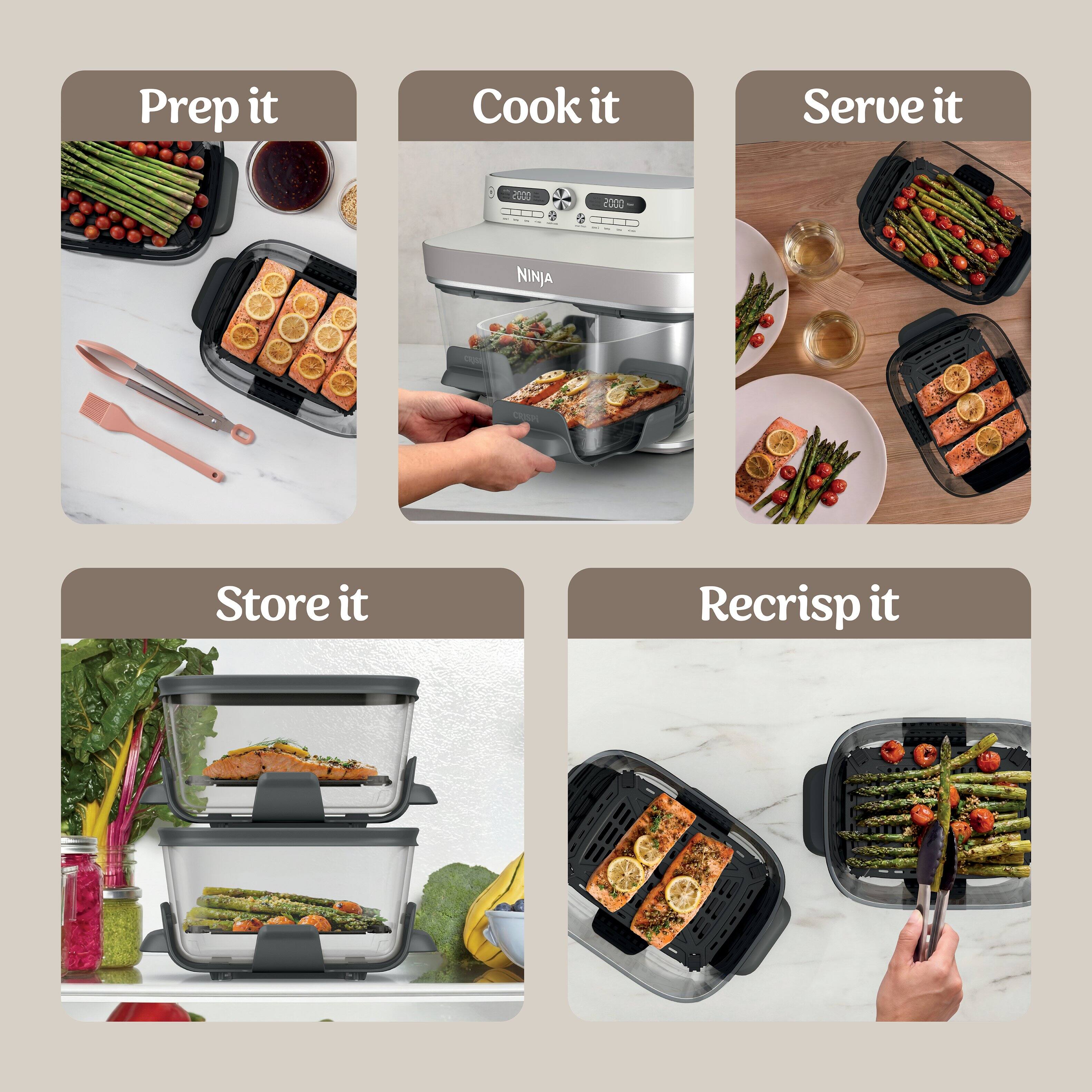 Prep it  
Cook it  
Serve it  
Store it  
Recrisp it