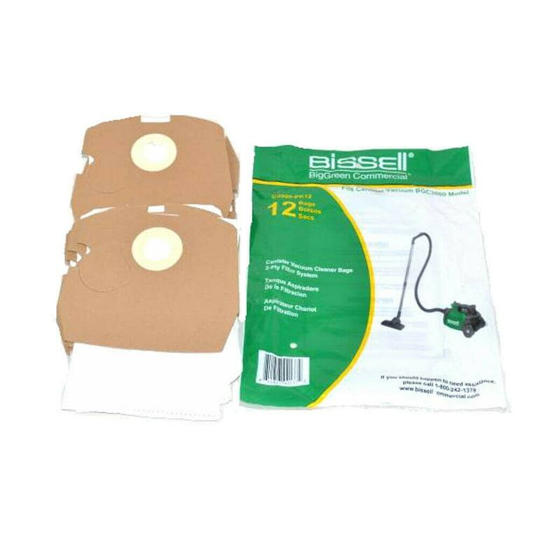BISSELL - 12 Pack Compact Canister Vacuum Cleaner Paper Bags (1 Pack Bags) # 19-2494-08