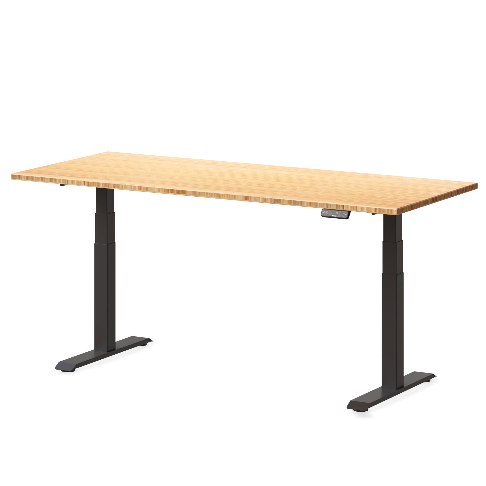 Angle. FlexiSpot - FlexiSpot E7 72''W Electric Adjustable Standing Desk, Bamboo/Black - Bamboo.